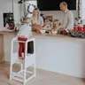 KINDER HOME Montessori Toranj - edukativna stolica sa crnom tablom i podesivom visinom, bijela TF-13071