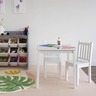 KINDER HOME dječji drveni stol sa 2 stolice, set za učenje, crtanje, igru, jelo - BIJELI TF-6644-V