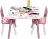 KINDER HOME Drveni dječji stol sa stolicama roze TF-6001