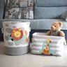 KINDER HOME Sklopiva dječja korpa za igračke i odjeću siva GH-KK03