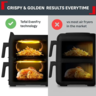 TEFAL friteza na vrući zrak EY7528E0 Easy Fry Crispy Stack Dual, 6 L + 4 L