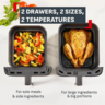 TEFAL friteza na vrući zrak EY7528E0 Easy Fry Crispy Stack Dual, 6 L + 4 L