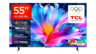 TCL LED televizor 55P6L, 4K Ultra HD, Smart TV, Google OS, AiPQ procesor, HDR10, HVA panel, Dolby Audio, dizajn bez okvira, crni