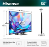 HISENSE Hi-QLED televizor 50A7S, 4K Ultra HD, Smart TV, VIDAA Smart OS, Dolby Vision IQ, HDR10+ Adaptive, Dolby Atmos, VRR 60 Hz, ALLM, AirPlay 2, Crni