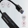 AXAGON USB HUB HMA-GL3A, 3x USB-A, Gigabit LAN, USB 3.2 Gen 1, 20cm USB-A kabel, crni