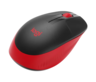 Logitech miš M190, bežični, optički, 1000 DPI, 3 tipke + Scroll, crveni