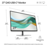 HP monitor S5 Pro 527pu, 27" QHD IPS, 350 cd/m2, HDMI, 2x DP, 2x USB-C, 3x USB-A, LAN, 100Hz, 5ms, podesivo postolje