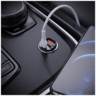 Hoco Auto punjač sa Lightning kabelom, PD + QC3.0, 2 x USB, 4.8 A - NZ2 Link, type C-Lightning, White