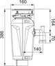 Franke SLIM 75 drobilica organskog otpada za sudoper, 3/4 HP
