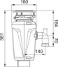 Franke SLIM 50 drobilica organskog otpada za sudoper, 1/2 HP