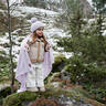 Elodie Vunena kapa 0-6m - Lavender Love