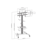 SBOX stalak podni FS-444 (37-86"/50kg/600x400)
