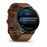 GARMIN Venu 4 45mm Black Slate Leather