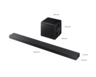 SAMSUNG soundbar HW-QS700F 3.1.2 ch, Wireless Dolby Atmos, Q-Symphony, SpaceFit Pro, AirPlay, crni