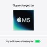 Apple laptop MacBook Air 13" M5 (MDHF4LL/A), 13,6" Apple M5 10-core CPU/10-core GPU, 16GB RAM, 1TB SSD, Midnight