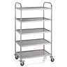 WAS servirna kolica 85 x 53 x 154 cm, inox, srebrna / 1950005