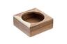 Leone karafa 20 × 20 × 8 cm; Ø 16 cm, drvo akacije / S5048