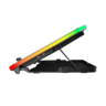 Rampage gaming postolje za laptop Metafor AD-RC34, 10"-19", 6 ventilatora, RGB, crno