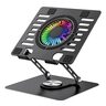 Addison rotirajuće postolje za laptop Steely AD-RC36, 360°, ventilator, RGB, crno