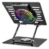 Addison rotirajuće postolje za laptop Steely AD-RC36, 360°, ventilator, RGB, crno
