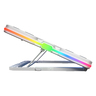 Rampage gaming postolje za laptop Glacier S50, 11 ventilatora, LCD, RGB, bijelo