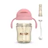 Neno Bebesito Pink – bočica sa slamkom i ručkama 240 ml (6m+)