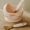 Elodie Set silikonska zdjelica i kašikica – Rosy Bow