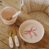 Elodie Set silikonska zdjelica i kašikica – Rosy Bow