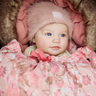 Elodie Plišana pletena kapa Furry Knit Beanie, Powder Pink 2-3g