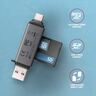 AXAGON čitač memorijskih kartica CRE-DAC, USB-A/USB-C, SD/microSD