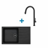 Alveus set: reverzibilni sudoper CADIT 40 Black Edition i česma Nova-PS – crna