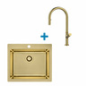 Alveus set: sudoper PURE 30 Monarch Gold i česma Swan-PS Monarch Gold – zlatna