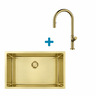 Alveus set: sudoper QUADRIX 60 Monarch Gold i česma Swan-PS Monarch Gold – zlatna