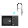 Alveus set: desni sudoper PURE-G 70 i česma Mirage-PS – bijela/inox