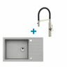 Alveus set: sudoper INTERMEZZO 130 i česma Mirage-PS – siva/inox