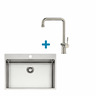 Alveus set: sudoper NOX 130 i česma Flora – inox