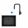 Alveus set: sudoper OMNI 30 Black Edition i česma Bloom-PS – crna