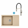 Alveus set: desni sudoper PURE-G 70 i česma Mirage-PS – bež/inox