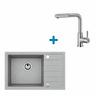 Alveus set: lijevi sudoper PURE-G 70 i česma Siros-P – siva