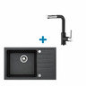 Alveus set: lijevi sudoper PURE-G 70 i česma Siros-P – antracit