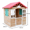 KINDER HOME Dječija drvena kućica za igru na otvorenom - za dvorište i baštu, 115×102×129 cm C996