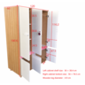 KINDER HOME Dječiji ormar Cherry, 120x60x180cm SRW-56