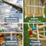 KINDER HOME Drvena ljuljačka za djecu do 25kg JXS-3025