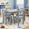 KINDER HOME dječiji drveni stol sa 4 stolice, sivi TF-6645-G