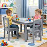 KINDER HOME dječiji drveni stol sa 4 stolice, sivi TF-6645-G