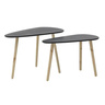INART set stolova 2/1 80 × 40 × 50 cm, prirodna boja/crni