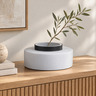 INART cementna vaza Ø30 × 13 cm, bijelo-crna