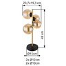 Globo stolna lampa Riha zlatna 48 cm 56135-4T