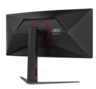 AOC gaming monitor CU34G4 zakrivljeni, 34", UWQHD, Fast VA, 300 cd/m2, AMD FreeSync Premium Pro, HDR10, 180Hz, 0.5ms