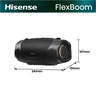Hisense bluetooth zvučnik FlexBoom, 80 W, Bass, IP67, Crni